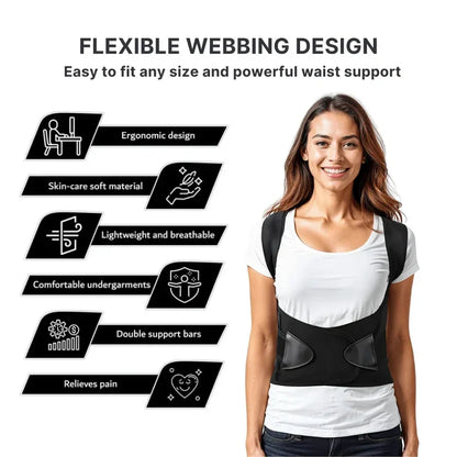 Posture Corrector for Women and Men, Adjustable Shoulder Posture Brace, Back Straightener for Middle and Upper Spine