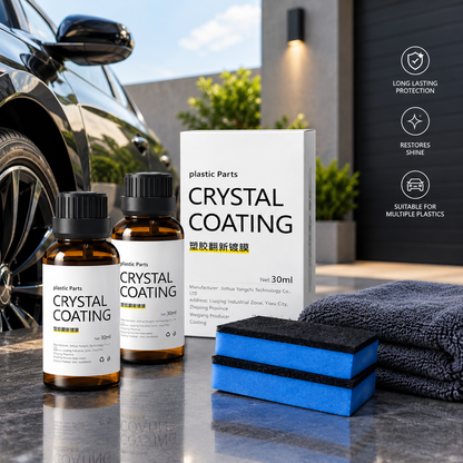 Crystal Coating for Car Plastic Parts Restorer &amp; Car Interior Cleaner (Pack of 2)